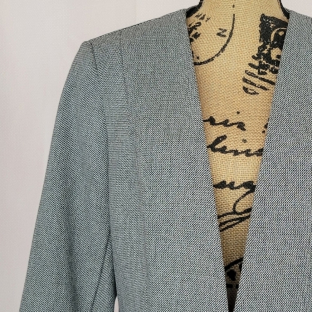 Express Black/White Micro-check Blazer